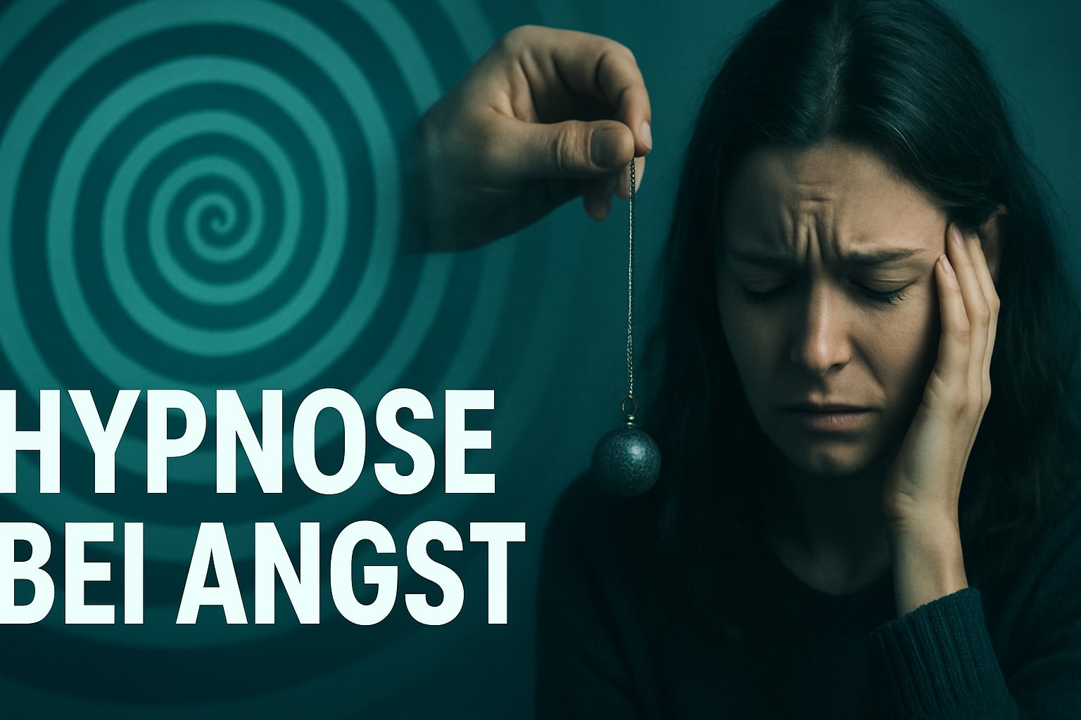 Beitragsbild zum Ratgeber Hypnose bei Angst mit Pendel und Spirale